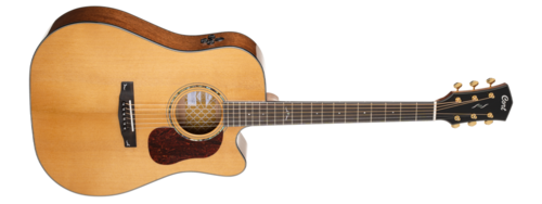 גיטרה אקוסטית מוגברת CUT AWAY כולל נרתיק CORT GOLD DC6 NAT