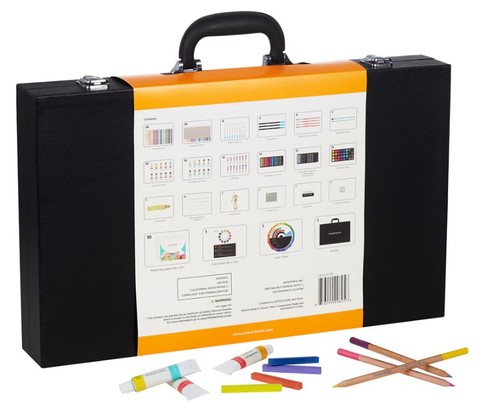  ערכת ציור משולבת במזוודת עץ, 181 חלקים MIXED MEDIA ART SET