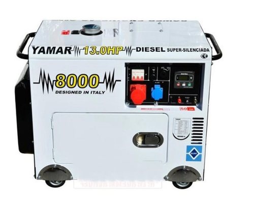 גנרטור מושתק דיזל מקצועי חד פאזי על גלגלים - YAMAR YM8000 - 6500W