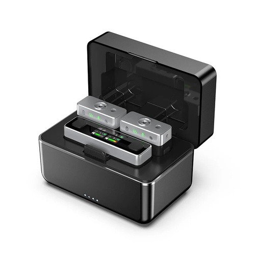 Ulanzi AM18 U-Mic מערכת מיקרופוני דש אלחוטית עם זוג משדרים למצלמות / מובייל