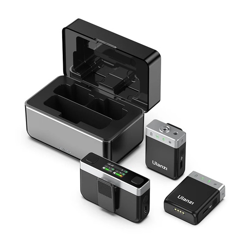 Ulanzi AM18 U-Mic מערכת מיקרופוני דש אלחוטית עם זוג משדרים למצלמות / מובייל