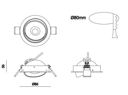 שקוע תקרה - Motion Trimless 