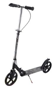 קורקינט אלומיניום מתקפל עם גלגלי 200 מ"מ גדולים, מעצור יד ורגל Classic Scooter Pro - שחור