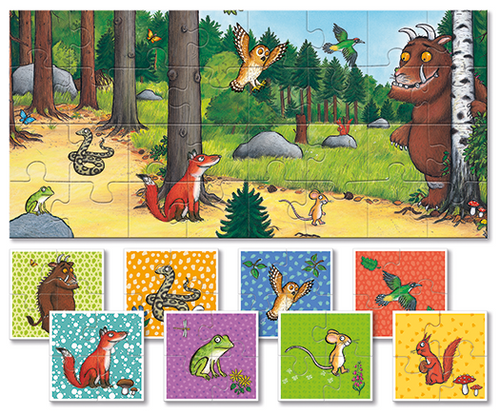 פאזל דו צדדי לקטנטנים 32 חלקים - טרופותי