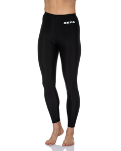 מכנסי לייקרה ארוכים לגברים ונשים SEPA LYCRA TIGHTS שחור בעל מקדם הגנה מקרניים אולטרא סגול הגבוה ביותר UVP 50+ 