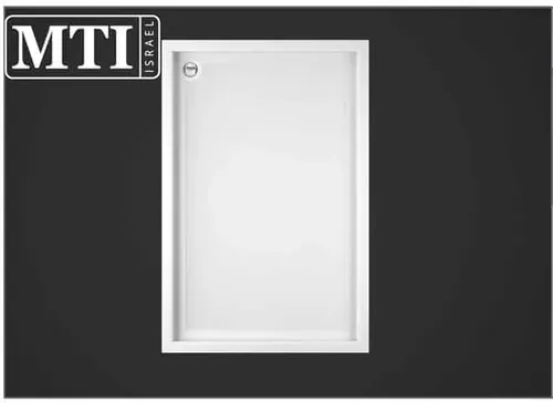 אגנית למקלחון מלבנית 80x120 דגם MTI-184 מבית אמבטיות MTI בגוון לבן.