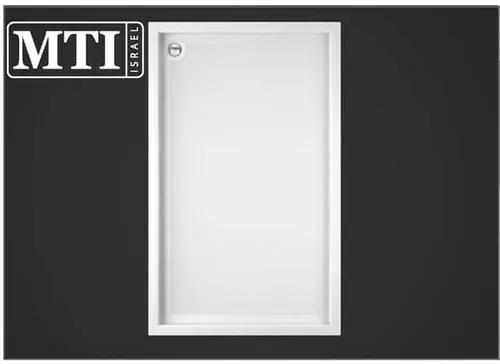 אגנית למקלחון מלבנית 80x130 דגם MTI-185 מבית אמבטיות MTI בגוון לבן.