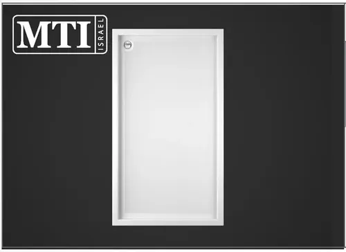 אגנית למקלחון מלבנית 80x140 דגם MTI-186 מבית אמבטיות MTI בגוון לבן.
