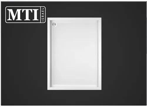 אגנית למקלחון מלבנית 90X120 דגם MTI-192 מבית אמבטיות MTI בגוון לבן.