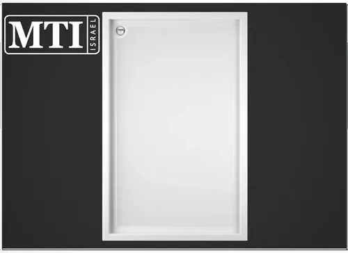 אגנית למקלחון מלבנית 90x140 דגם MTI-194 מבית אמבטיות MTI בגוון לבן.