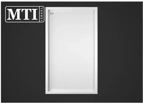 אגנית למקלחון מלבנית 90X150 מדגם MTI-195 מבית אמבטיות MTI בגוון לבן.