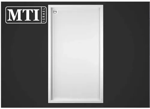 אגנית למקלחון מלבנית 90X160 מבית אמבטיות MTI דגם MTI-196 אורבן בגוון לבן.