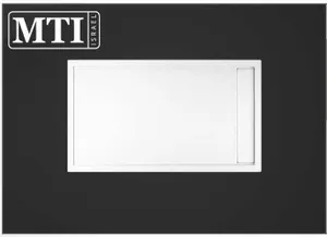 אגנית למקלחון מלבנית 70X120 MTI-264 עם תעלת ניקוז - גוון לבן