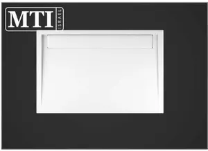 אגנית למקלחון מלבנית 70X110 MTI-263 עם תעלת ניקוז - גוון לבן
