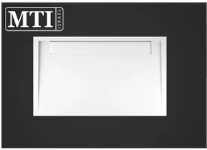 אגנית למקלחון מלבנית 70X120 MTI-265 עם תעלת ניקוז - גוון לבן