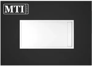 אגנית למקלחון מלבנית 70X130 MTI-266 עם תעלת ניקוז - גוון לבן