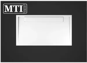 אגנית למקלחון מלבנית 70X130 MTI-267 עם תעלת ניקוז - גוון לבן