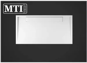 אגנית למקלחון מלבנית 70X140 MTI-269 עם תעלת ניקוז - גוון לבן