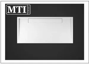 אגנית למקלחון מלבנית 70X150 MTI-271 עם תעלת ניקוז - גוון לבן