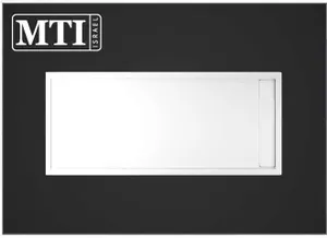 אגנית למקלחון מלבנית 70X160 MTI-272 עם תעלת ניקוז - גוון לבן