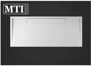 אגנית למקלחון מלבנית 70X170 MTI-275 עם תעלת ניקוז - גוון לבן