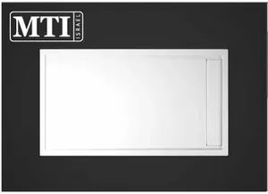 אגנית למקלחון מלבנית 80X140 MTI-288 עם תעלת ניקוז - גוון לבן