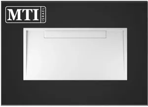 אגנית למקלחון מלבנית 80X160 MTI-293 עם תעלת ניקוז - גוון לבן