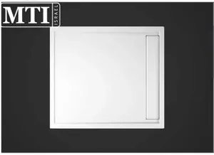 אגנית למקלחון מלבנית 90X100 MTI-244 עם תעלת ניקוז - גוון לבן