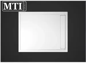 אגנית למקלחון מלבנית 90X110 MTI-248 עם תעלת ניקוז - גוון לבן