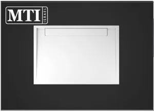 אגנית למקלחון מלבנית 90X130 MTI-252 עם תעלת ניקוז - גוון לבן