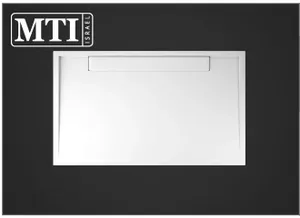 אגנית למקלחון מלבנית 90X150 MTI-253 עם תעלת ניקוז - גוון לבן