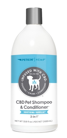 CBD Pet Shampoo & Conditioner - שמפו וקונדישינר מבוסס על צמחים בניחוח וניל 1000 מ