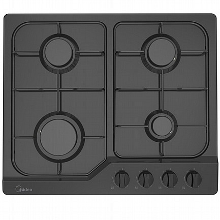 כיריים גז 4 להבות Midea 60SJ401 בגימור שחור במלאי