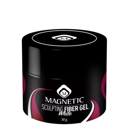 ג'ל בנייה פייבר לבן חלבי מגנטיק 30 גר'-  Sculpting Fiber Gel White
