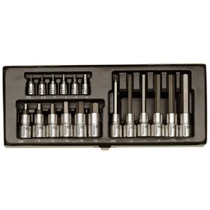 סט בוקסות 18 חלקים אלן D1/4 + "1/2 מבית PROXXON גרמניה 