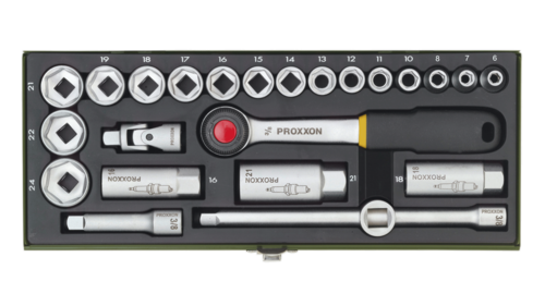 סט בוקסות 24 חלקים D3/8 מבית PROXXON גרמניה 