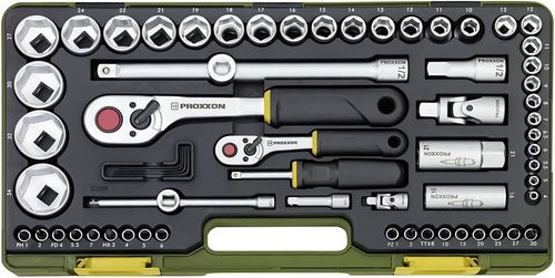 סט בוקסות 65 חלקים D1/4 + D1/2 מבית PROXXON גרמניה 
