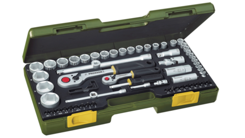 סט בוקסות 65 חלקים D1/4 + D1/2 מבית PROXXON גרמניה 