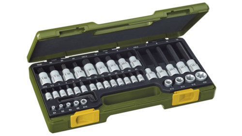 סט בוקסות טורקס ואלן 42 חלקים D1/2 + D1/4 מבית PROXXON גרמניה 