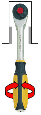 רצט ידית מסתובבת D1/4 תוצרת PROXXON גרמניה 