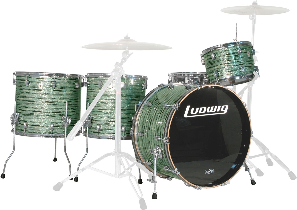 מערכת 4 חלקים "22 LUDWIG KEYSTONE USA Mint Oyster