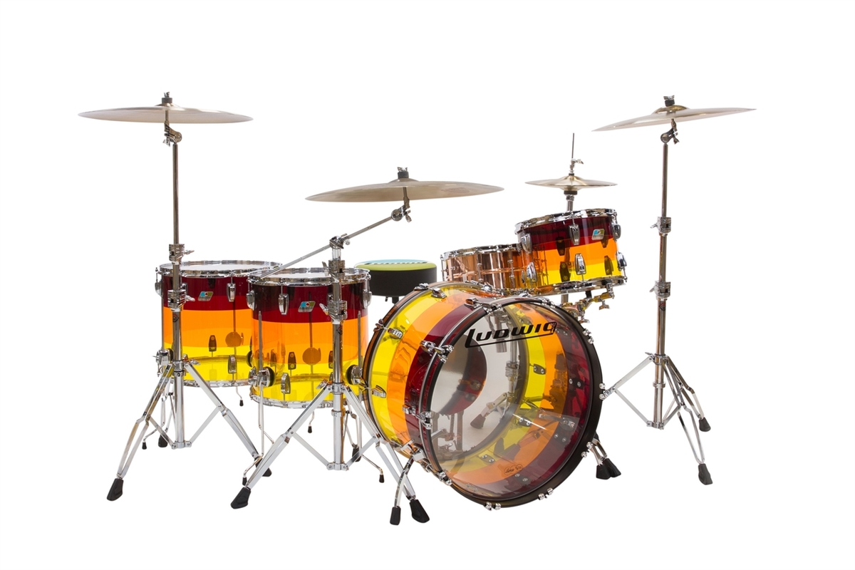 מערכת תופים 4 חלקים "24 LUDWIG L9244LXTSWC VISTA TEQ SUNRISE