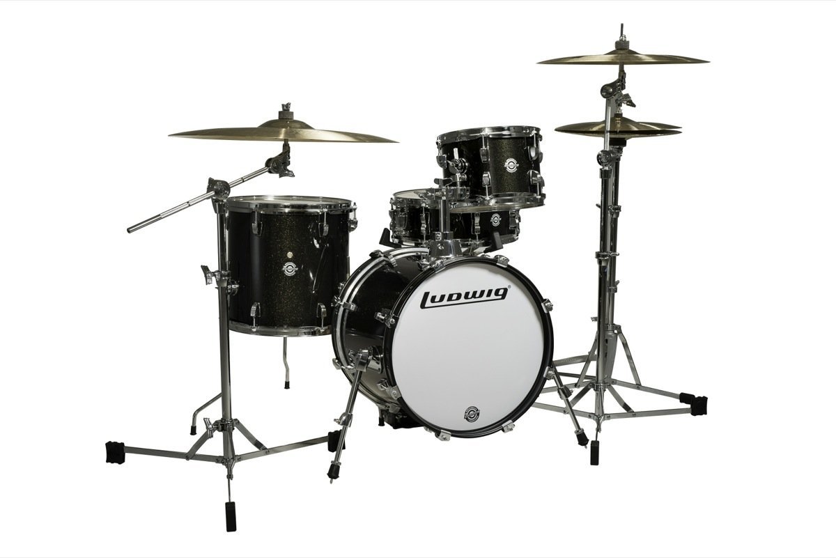 מערכת תופים LUDWIG BREAKBEATS LC179BKS Black Gold Sparkle 016
