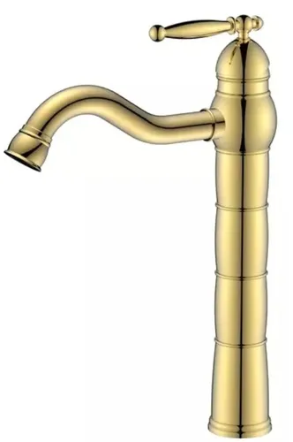 ברז לכיור מונח ענתיק מבית סיוון אופיר בגימור זהב מבריק דגם 3132G.