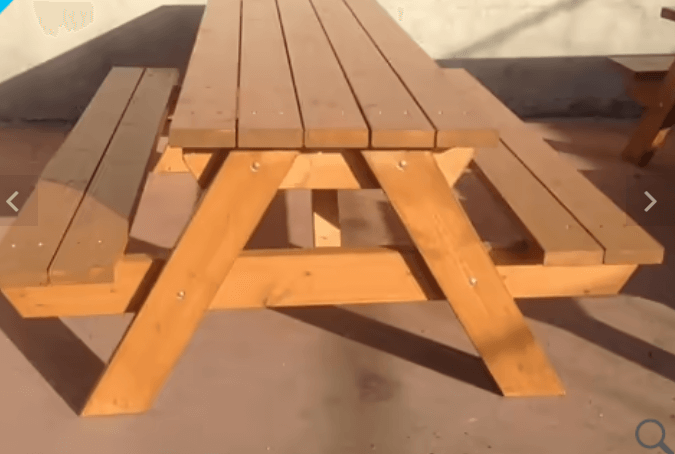 שולחן פיקניק 1.8 עובי עץ 5 סמ- מידה XL