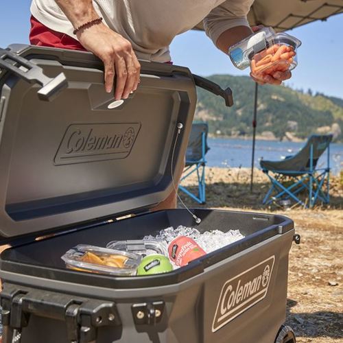 צידנית קשיחה קולמן עם גלגלים 62 ליטר coleman 65 qt convoy cooler 65QT