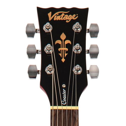 זוית נוספת Vintage V10 Coaster Cherry Sunburst Electric Guiter