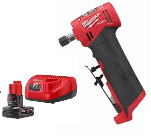 משחזת ציר זוויתית נטענת 12V כולל סוללה 4AH מבית MILWAUKEE