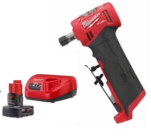 משחזת ציר זוויתית נטענת 12V כולל סוללה 4AH מבית MILWAUKEE