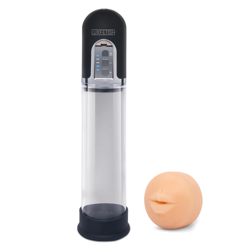 משאבת פין אוטומטית Lux Fetish - 2-in-1 Blowjob Auto Sucker & Penis Enlarger Pump
